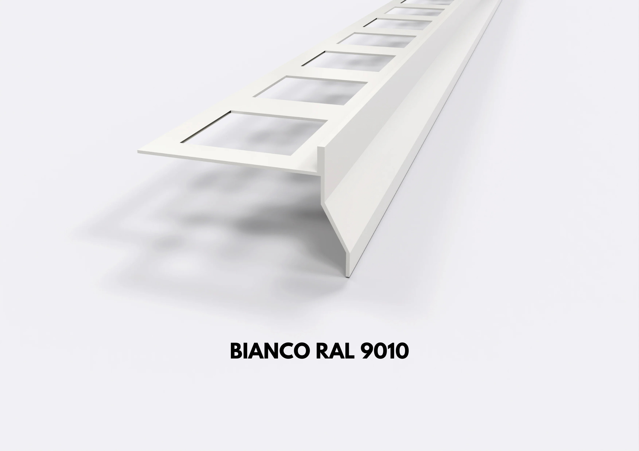profilo gocciolatoio NOR bianco in alluminio